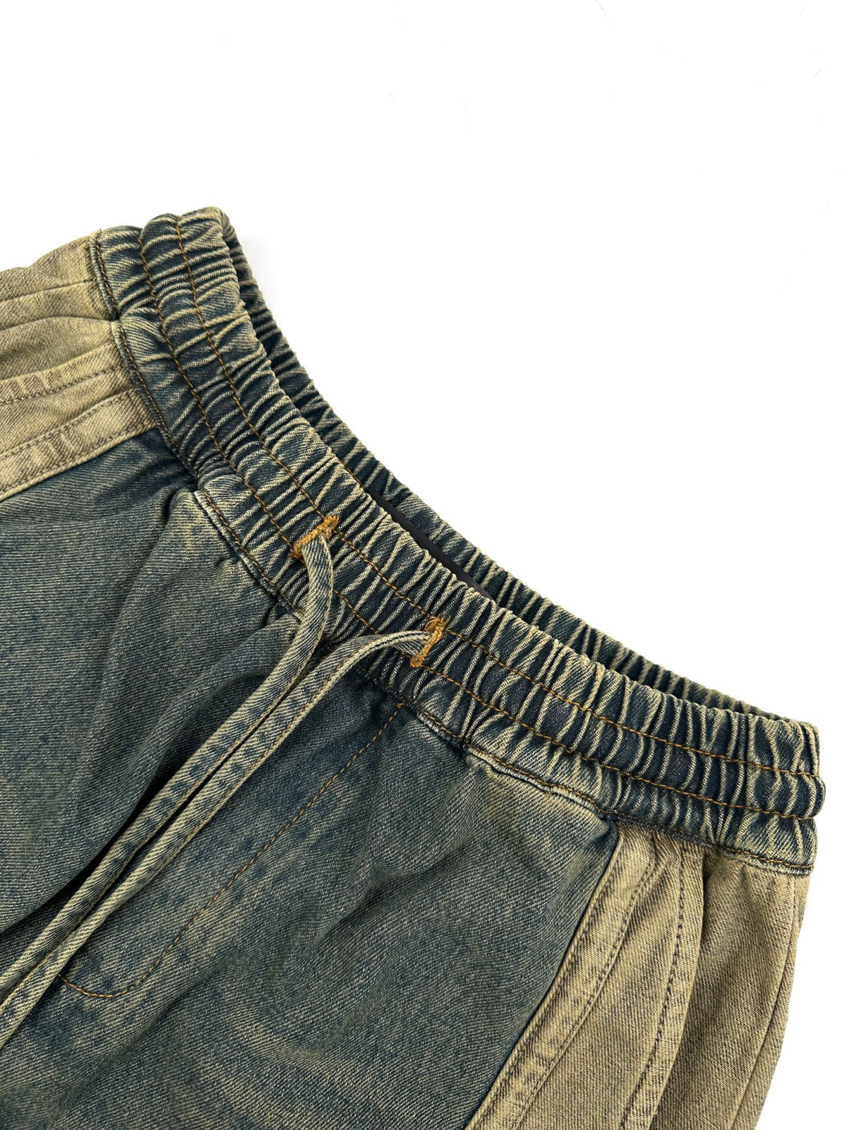 AMIRI Star‑Patch Elastic Waist Wide‑Leg Denim Pants