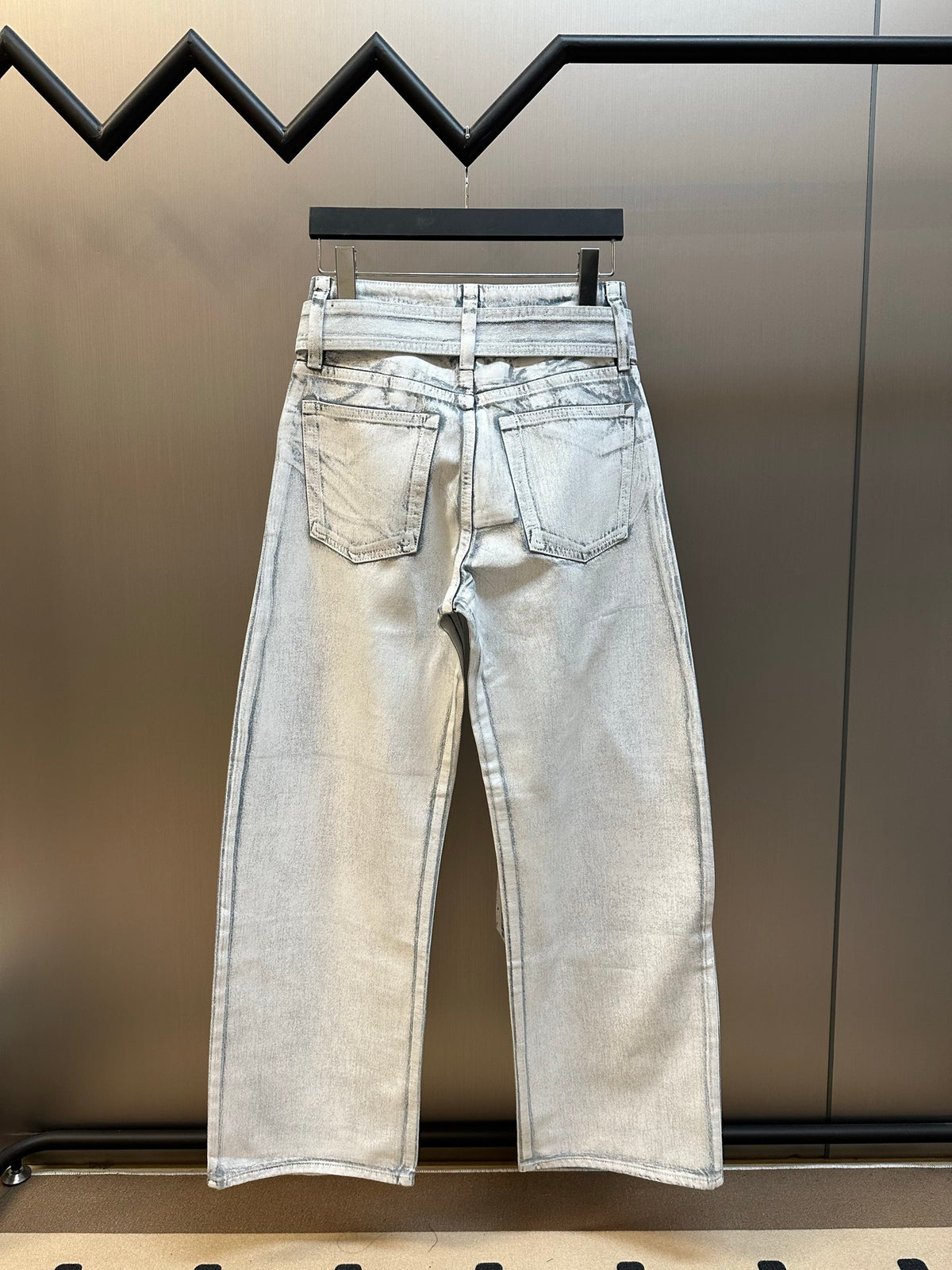 Acne Studios Belt‑Detail Wide‑Leg Denim Jeans