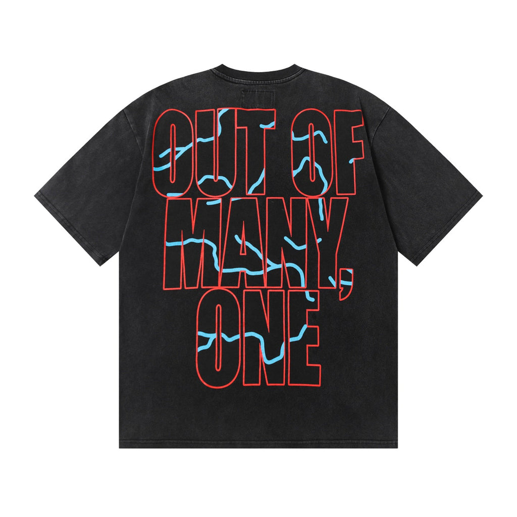 Godspeed Gas Station Porsche Skeleton Graphic T‑Shirt (Washed Black)