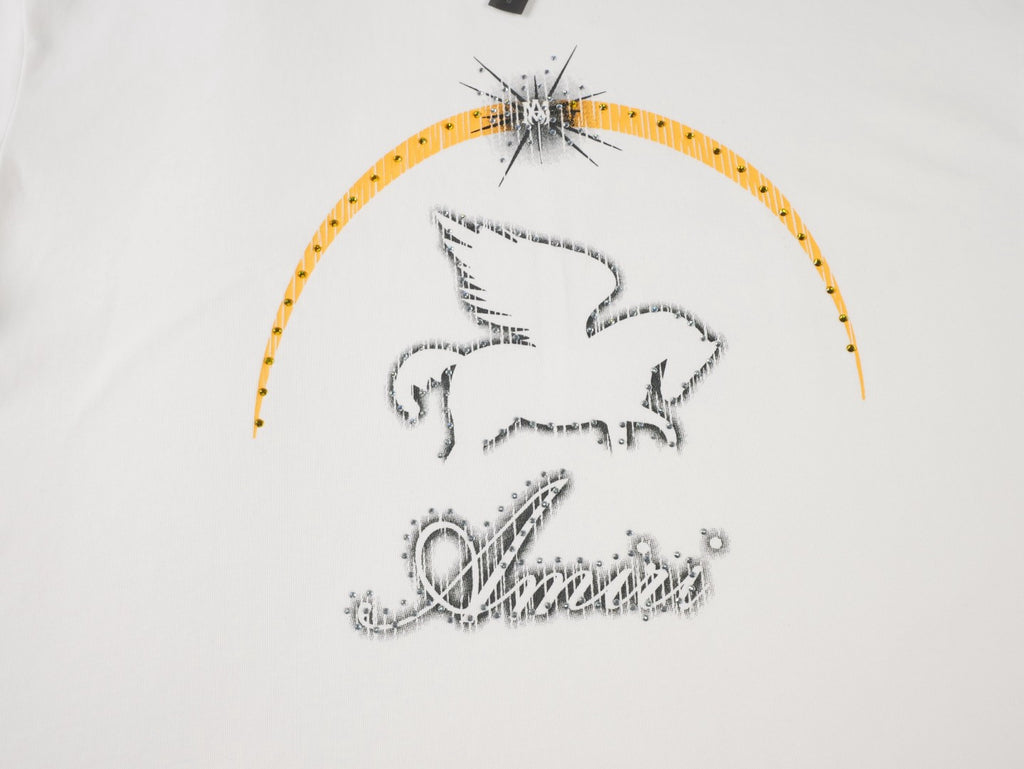 AMIRI Pegasus Rainbow Graphic Crew Neck Short‑Sleeve T‑Shirt