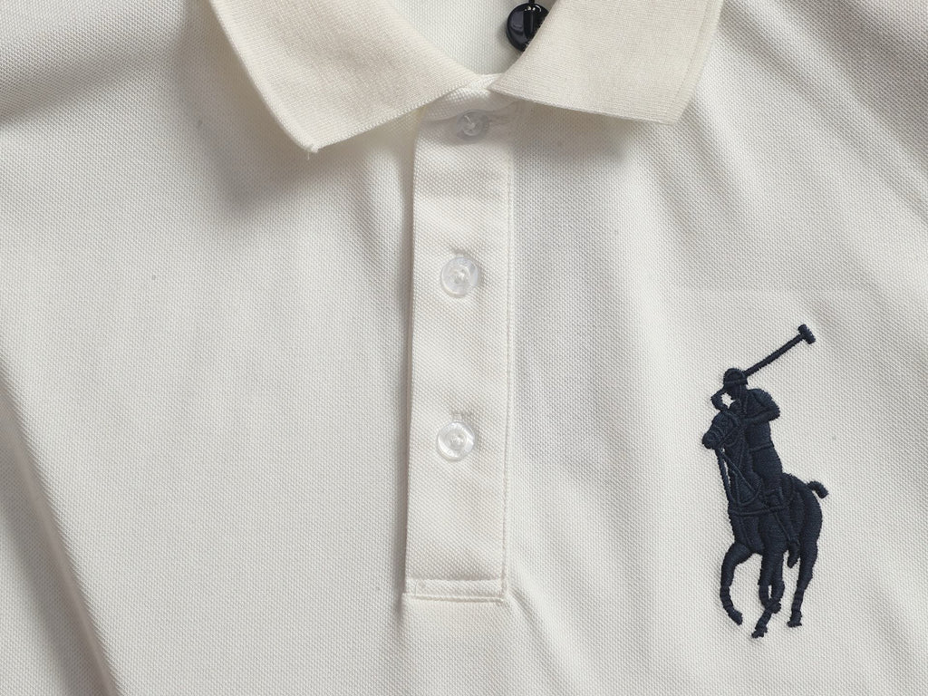 Ralph Lauren Men's Big Pony Short‑Sleeve Polo Shirt With Number‑3 Sleeve Logo