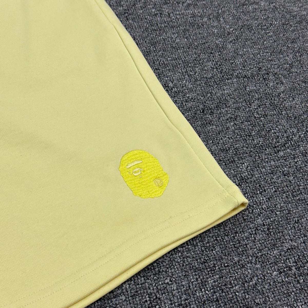 A Bathing Ape Tone-on-Tone Ape Head Embroidered Shorts