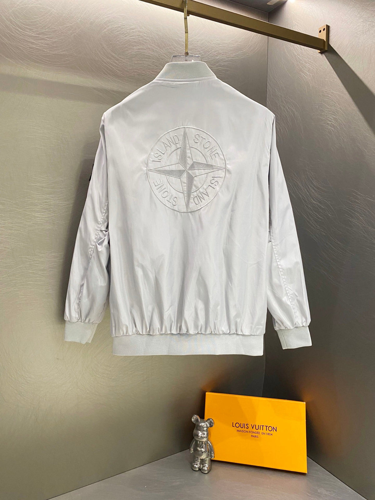 Stone Island High-Gloss Nylon Compass Badge Bomber Jacket - 3 Colors