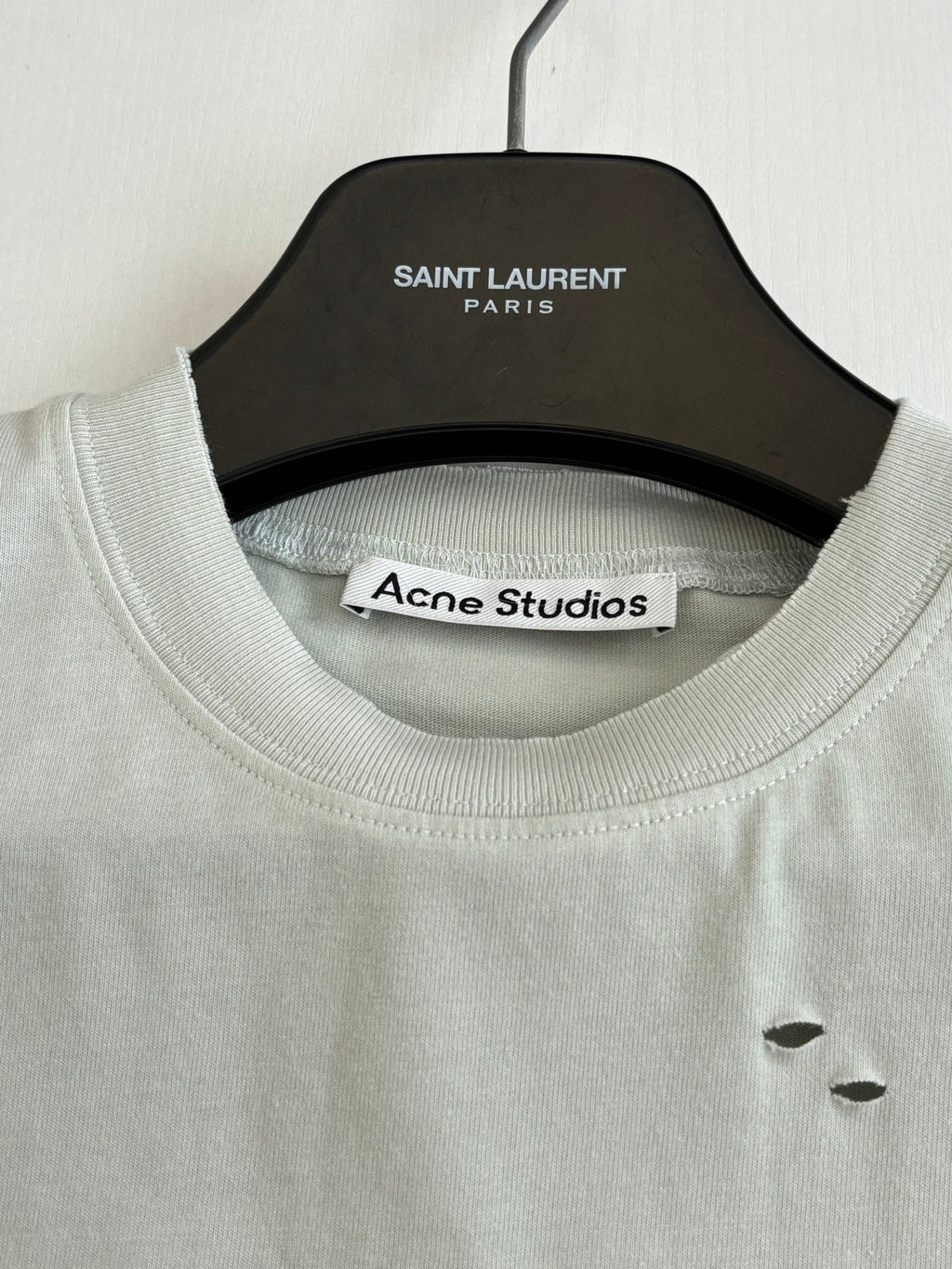 Acne Studios Distressed Circular‑Logo Oversized Short‑Sleeve T‑Shirt