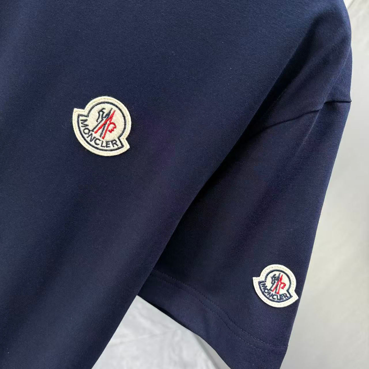 Moncler Classic Badge T-Shirt Navy