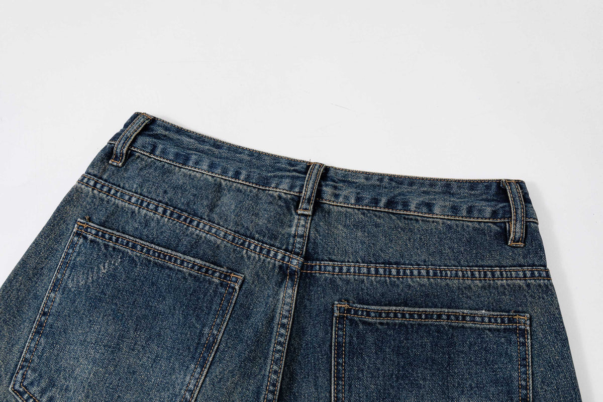 AMIRI Bone MA Logo Vintage Wash Baggy Denim Jeans