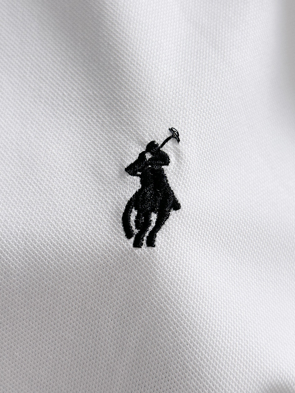 Ralph Lauren Men's Waffle‑Collar Contrast‑Trim Short‑Sleeve Polo Shirt With Black Pony Logo