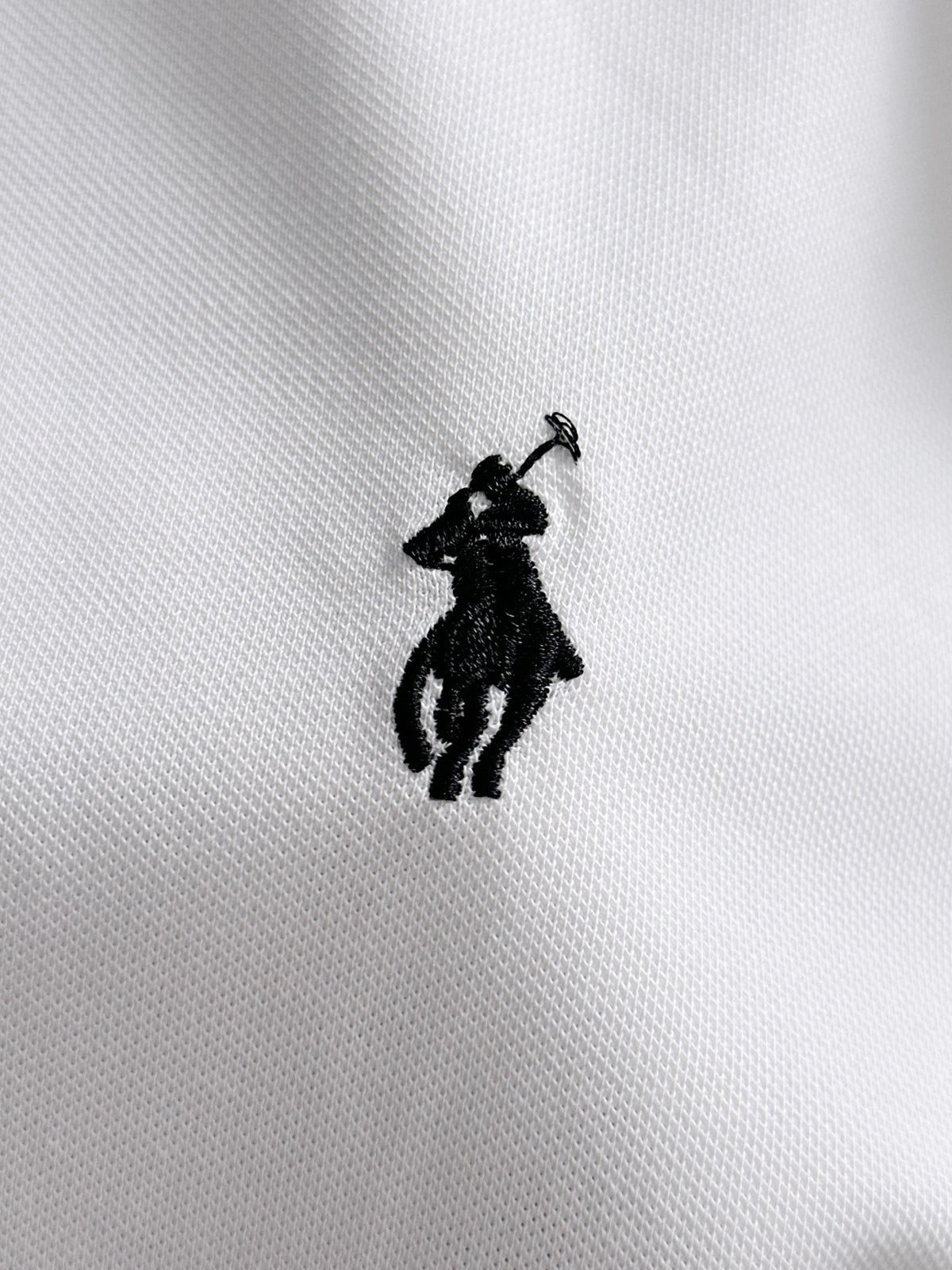 Ralph Lauren Men's Waffle‑Collar Contrast‑Trim Short‑Sleeve Polo Shirt With Black Pony Logo