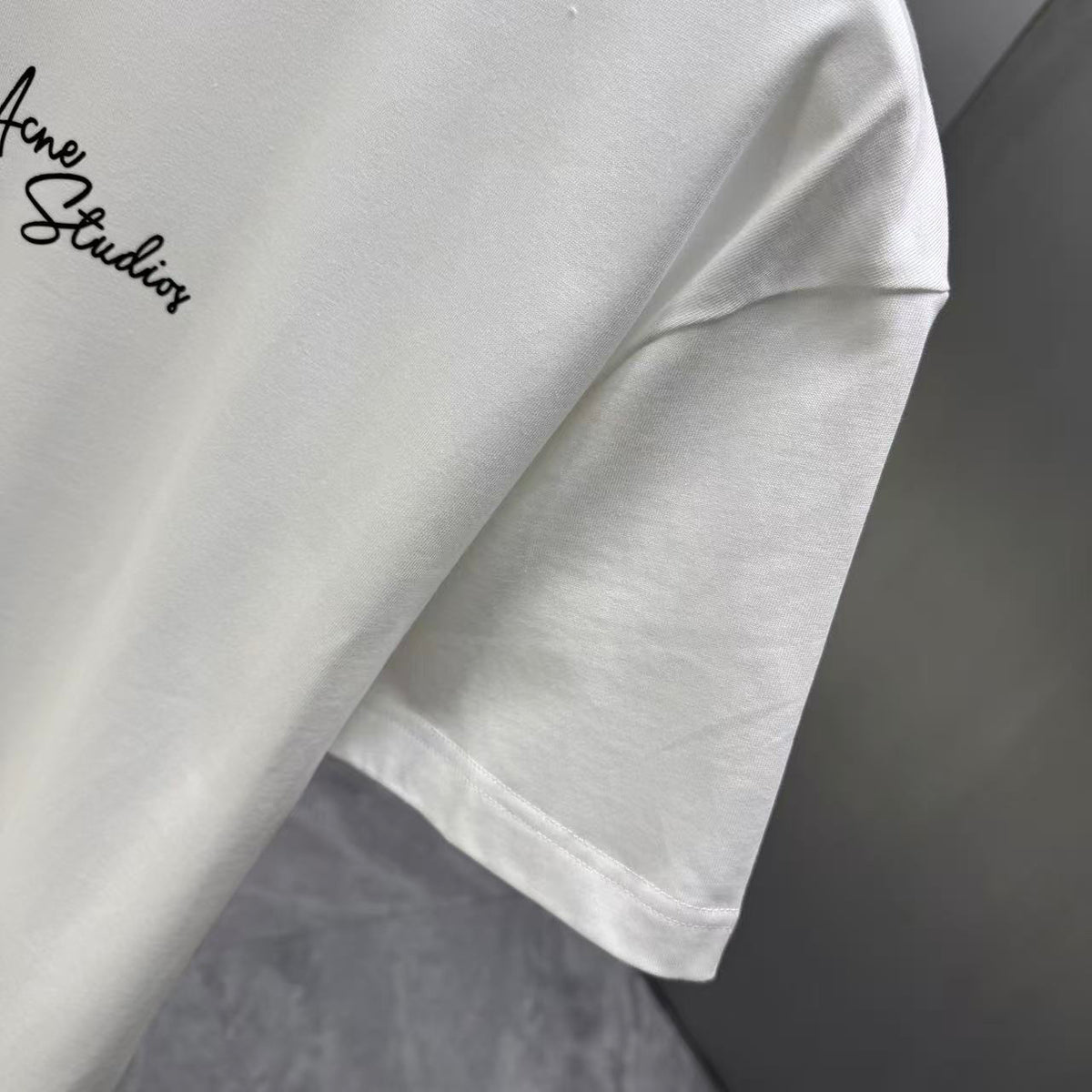 Acne Studios Chest Script‑Logo Crew‑Neck Short‑Sleeve T‑Shirt