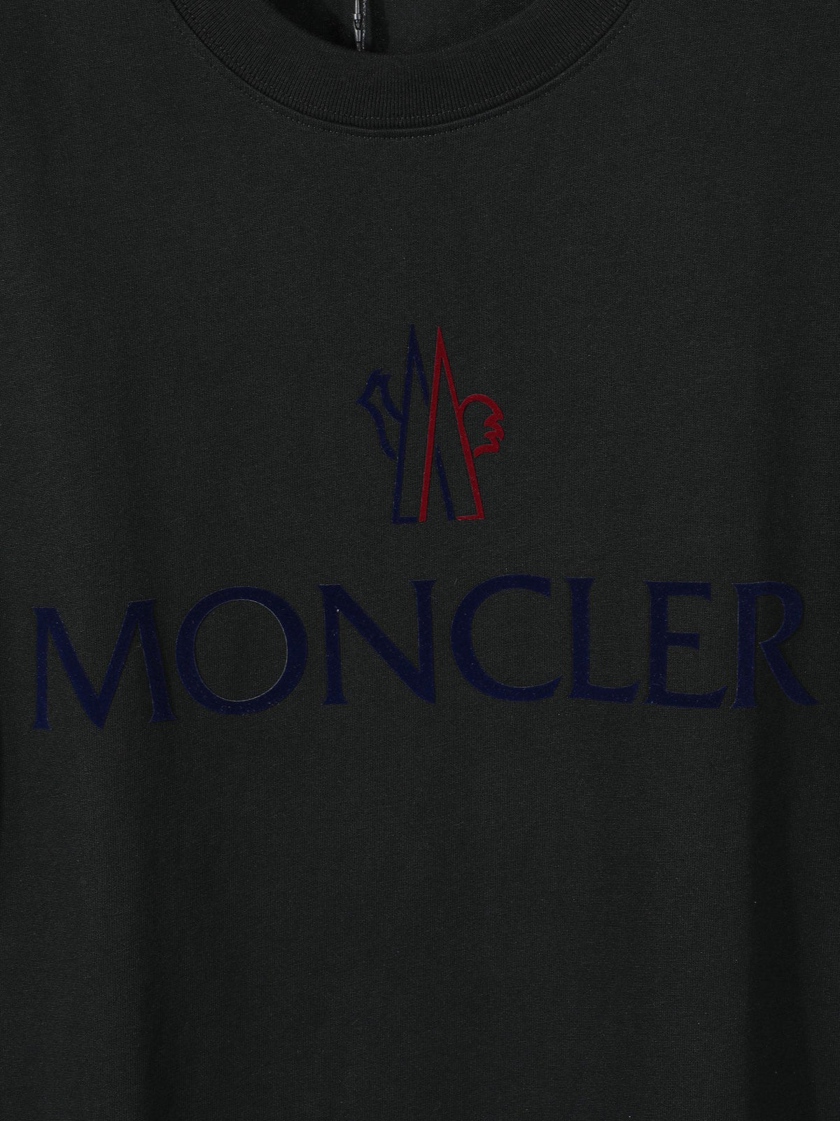 Moncler Wordmark Logo Graphic Tee Black