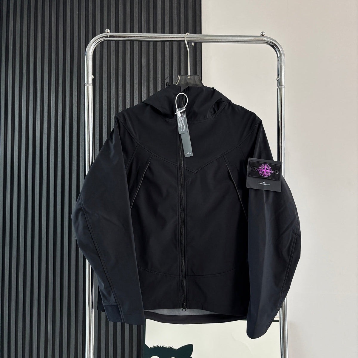 Stone Island Softshell Technical Hooded Jacket with Compass Badge