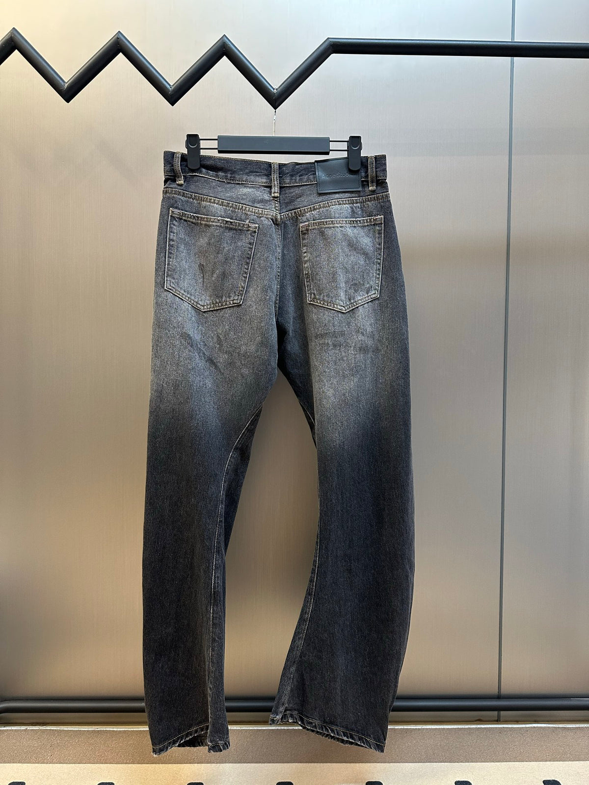 Acne Studios Paint‑Splash Vintage Washed Baggy Wide‑Leg Jeans