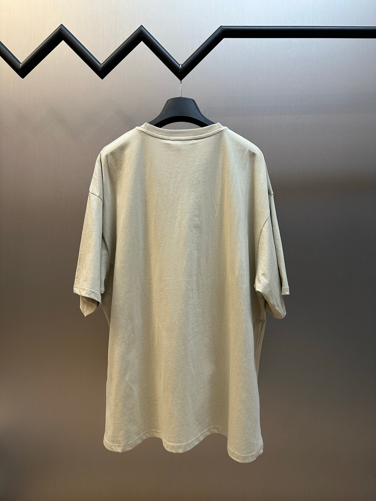 Acne Studios Vintage Cursive Text Print Oversized Short‑Sleeve T‑Shirt
