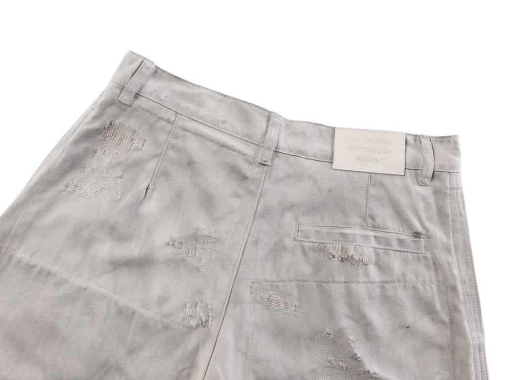 Acne Studios Distressed Washed‑Out Wide‑Leg Trousers