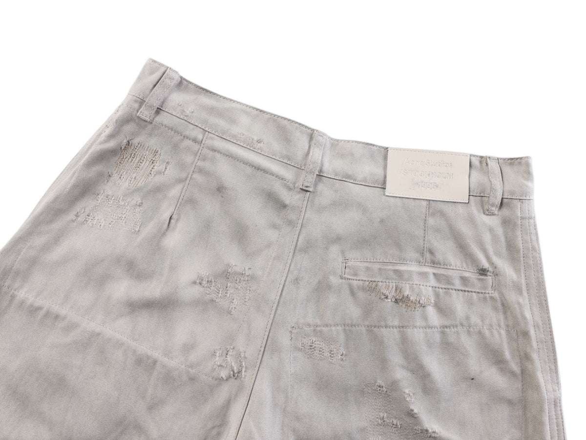 Acne Studios Distressed Washed‑Out Wide‑Leg Trousers