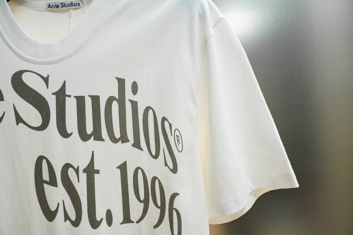 Acne Studios Est.1996 Large Logo Crew‑Neck Short‑Sleeve T‑Shirt