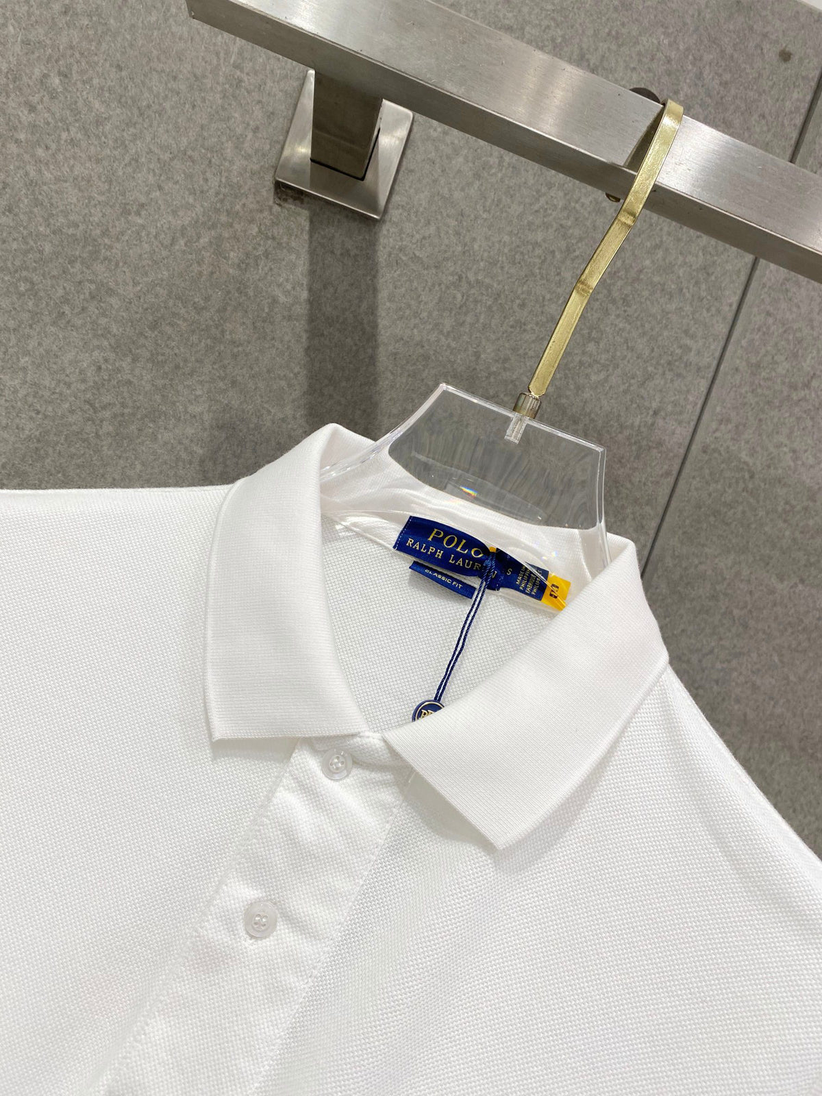 Men's Pique Short‑Sleeve Polo Shirt Small Horse Embroidery Solid White Casual Top