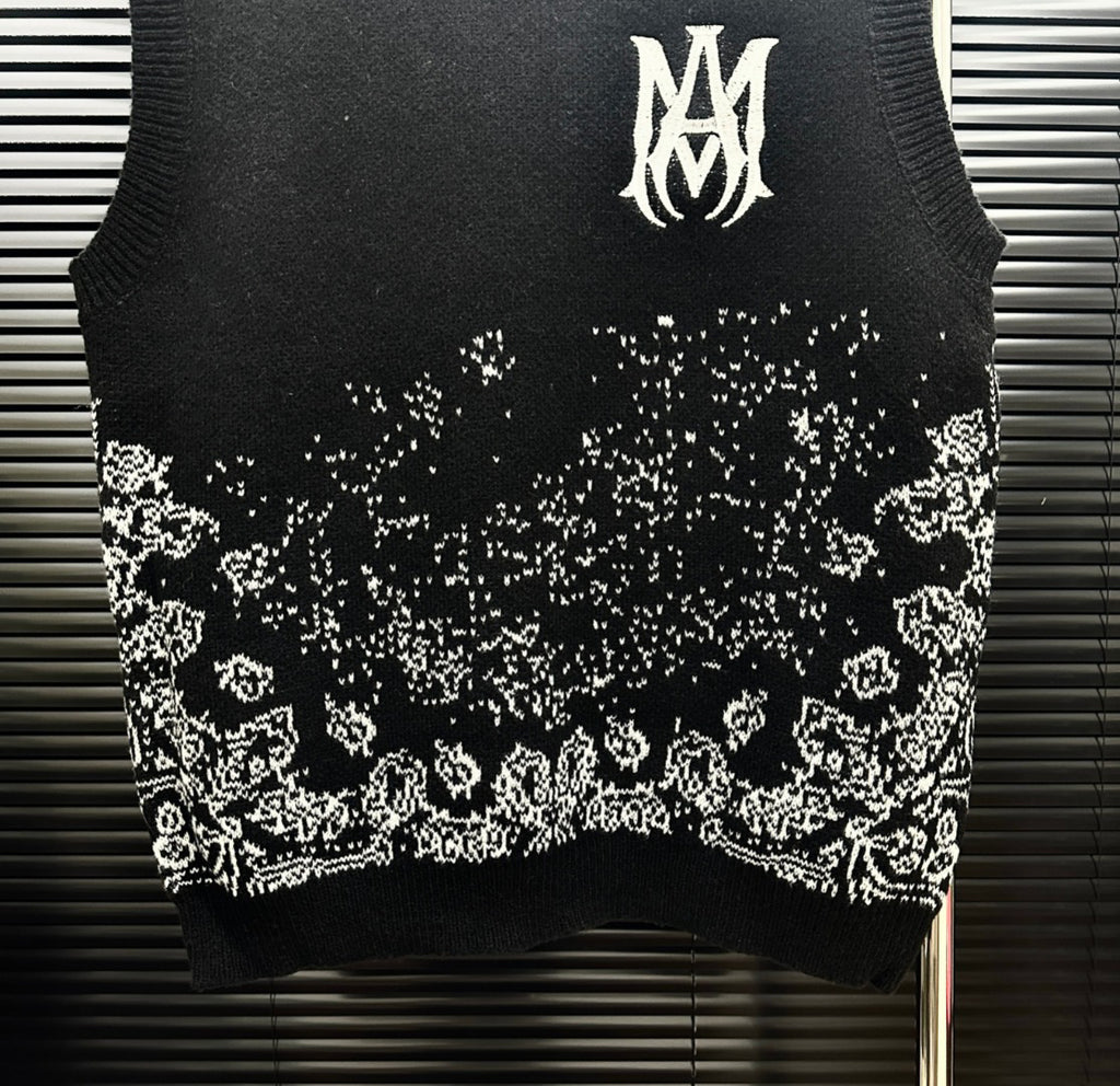 AMIRI MA Monogram Gradient Paisley Knit Vest