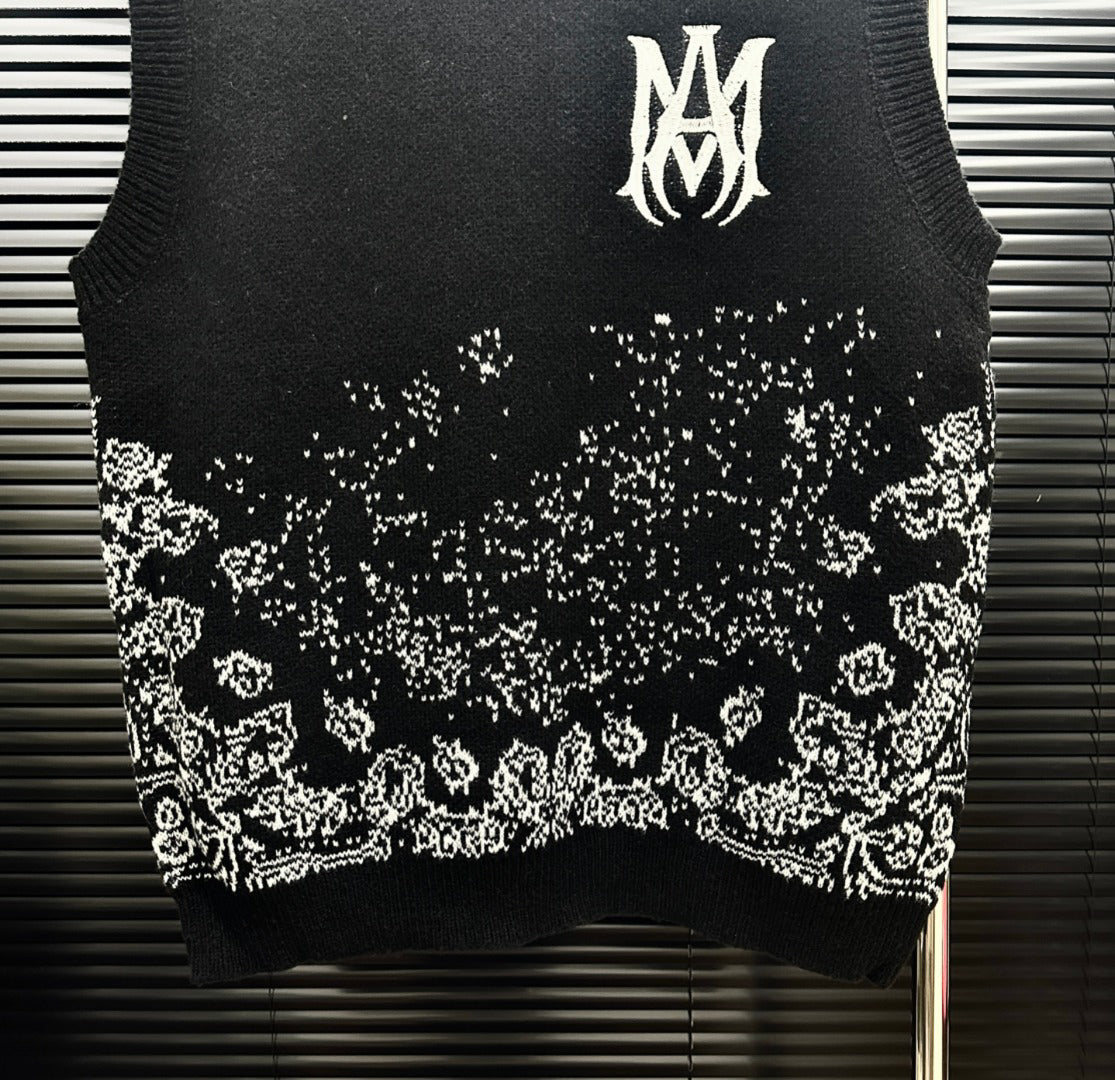 AMIRI MA Monogram Gradient Paisley Knit Vest