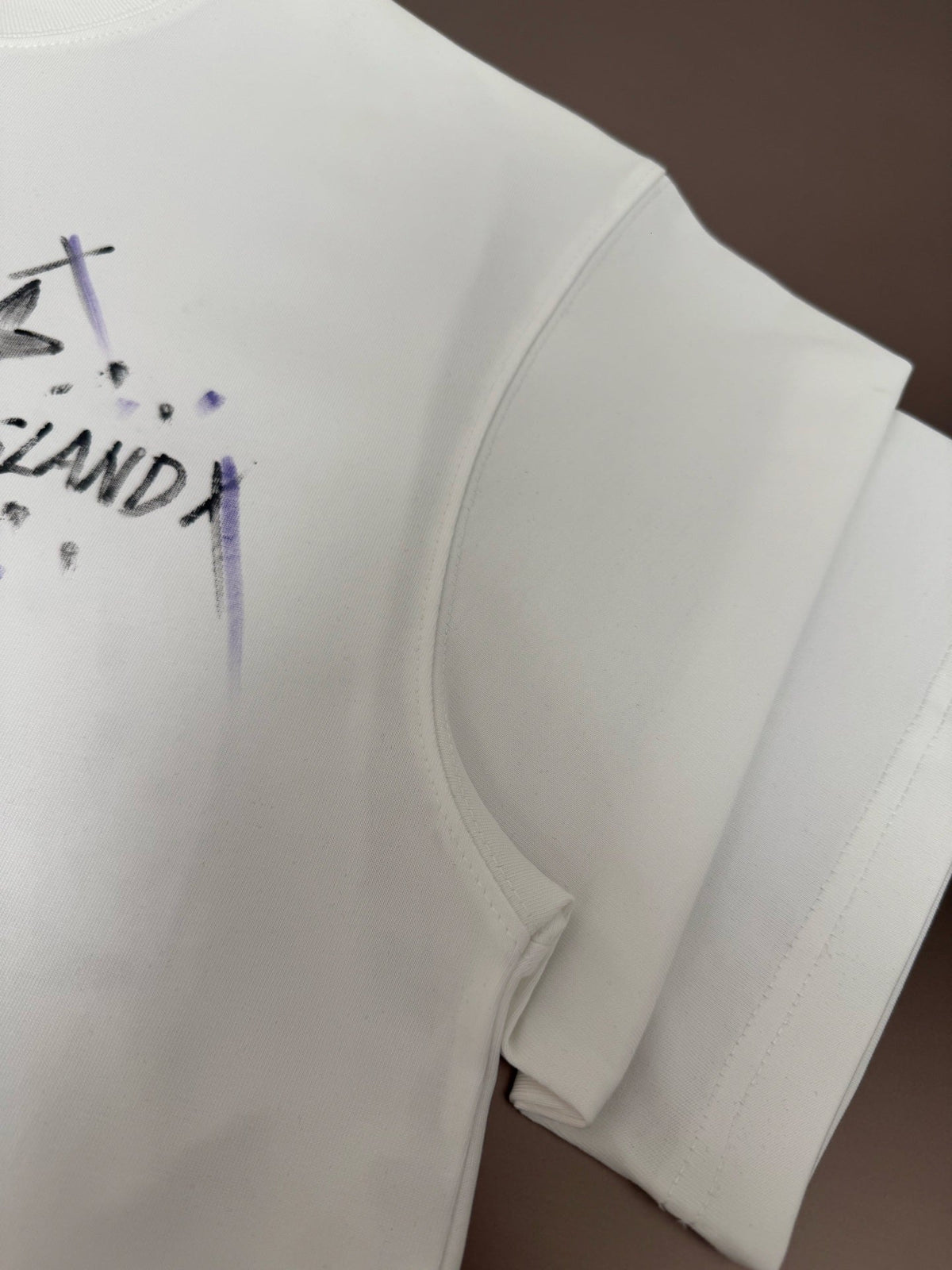 Stone Island Hand-Painted Graffiti T-Shirt with Compass Rose Back Print