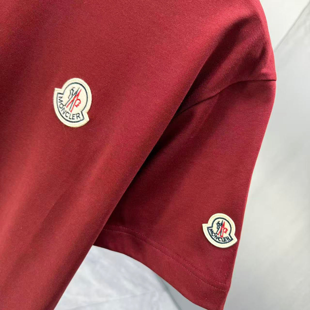 Moncler Classic Badge T-Shirt Deep Red