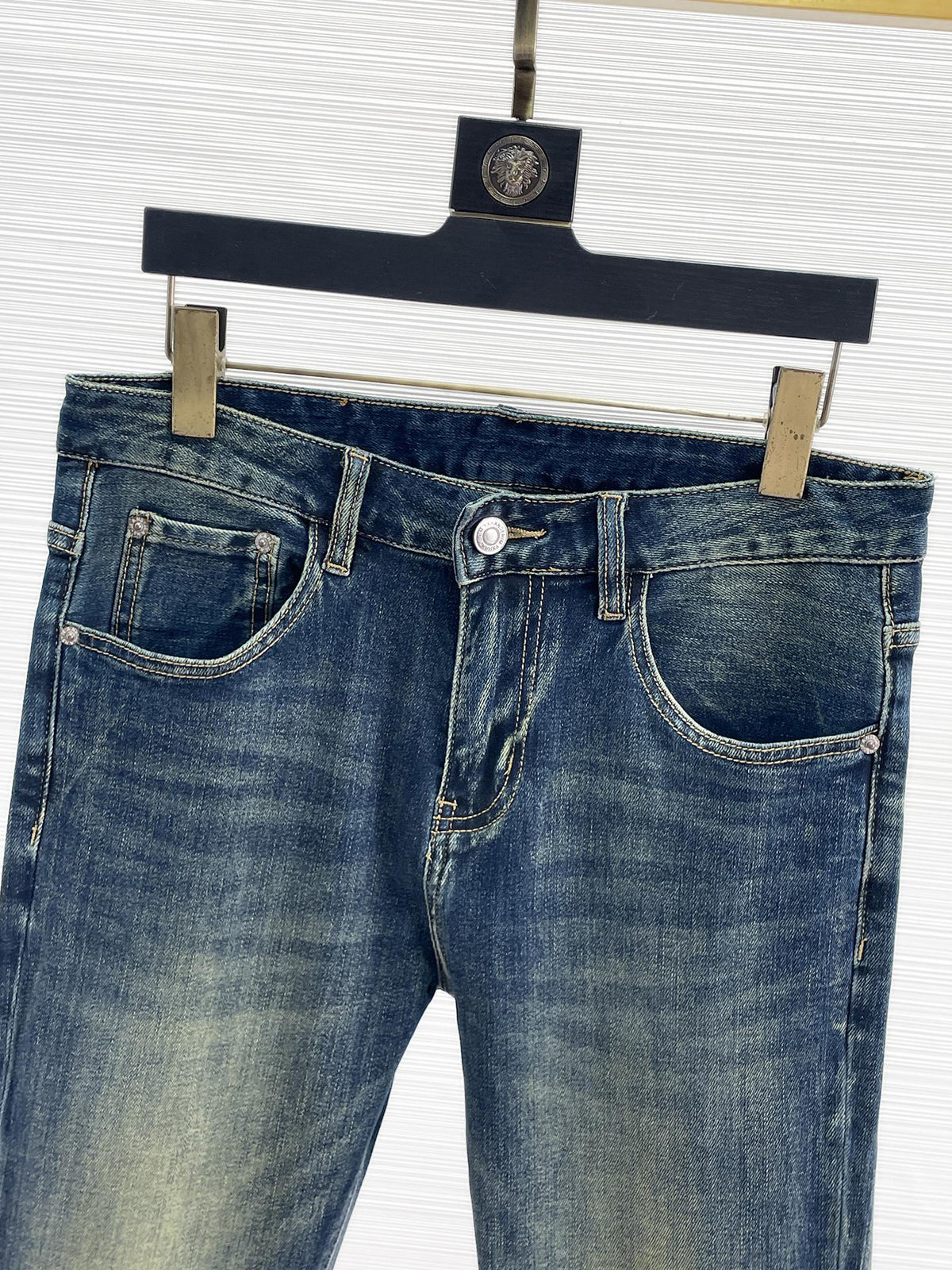 Ralph Lauren Men's Vintage Faded Slim‑Fit Denim Jeans