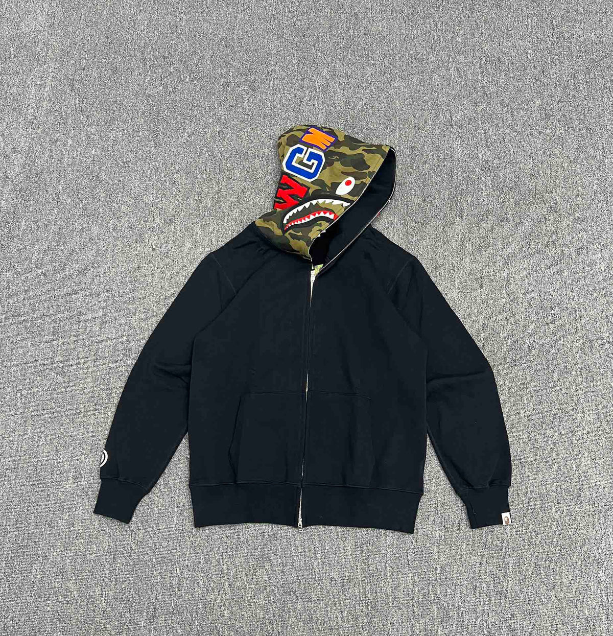 BAPE Original Woodland Camo Shark Full-Zip Hoodie