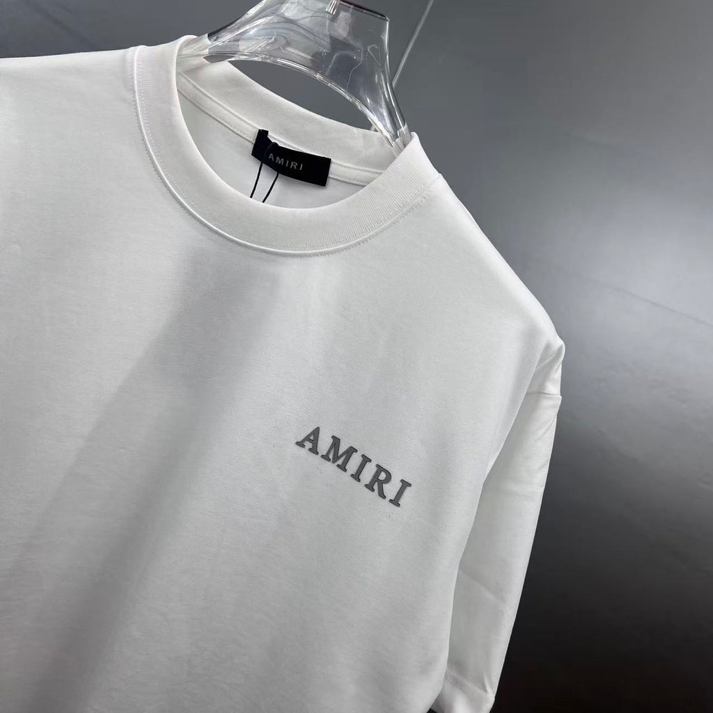 AMIRI Splatter Logo Graphic Crew-Neck Short-Sleeve T-Shirt