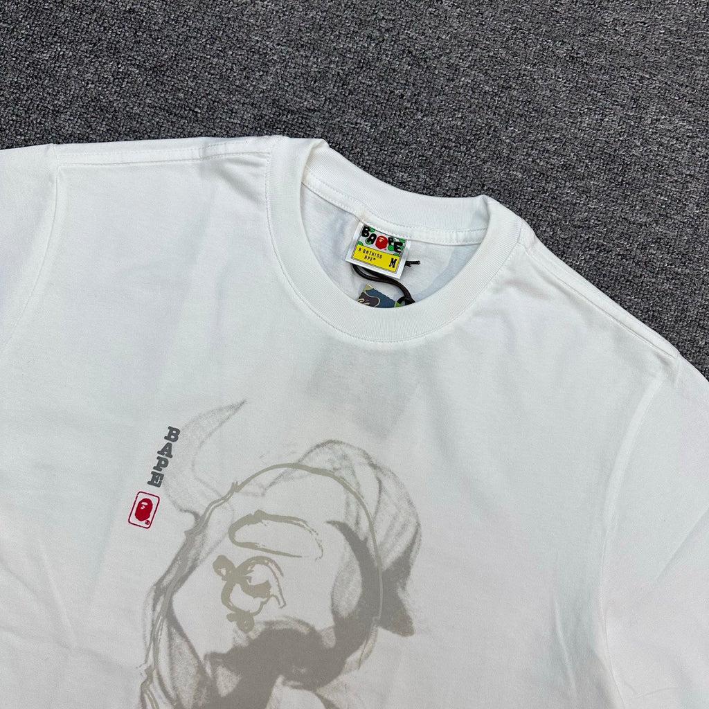 BAPE FW25 Mosquito Coil Ink Wash Ape Sumi-E Oversized Heavyweight Unisex T-Shirt