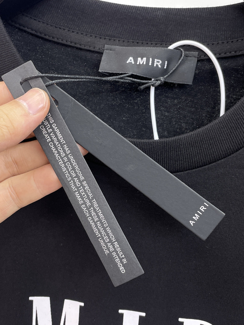 AMIRI Serif Core Logo Graphic Short‑Sleeve Tee