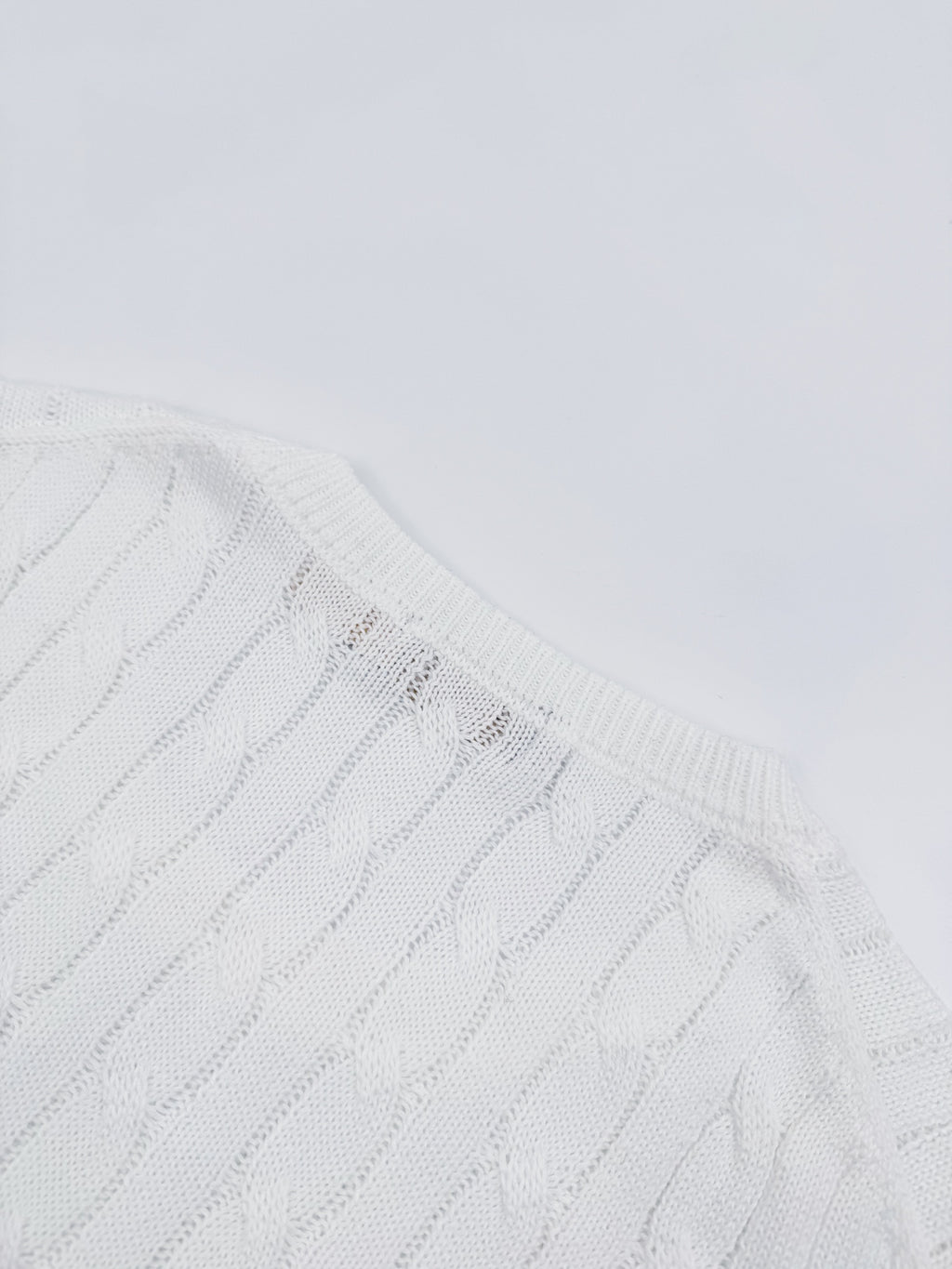 Ralph Lauren Men's Short‑Sleeve Cable‑Knit Crew Neck Sweater