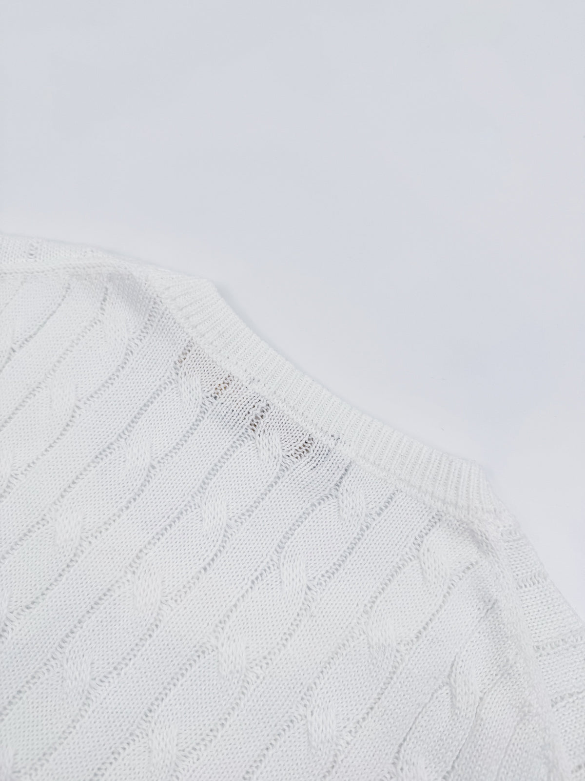 Ralph Lauren Men's Short‑Sleeve Cable‑Knit Crew Neck Sweater