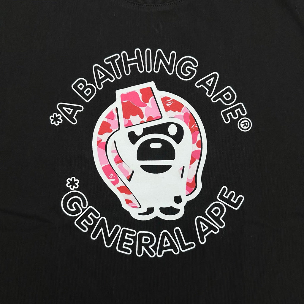 BAPE SS26 General Ape T-Shirt — White / Black