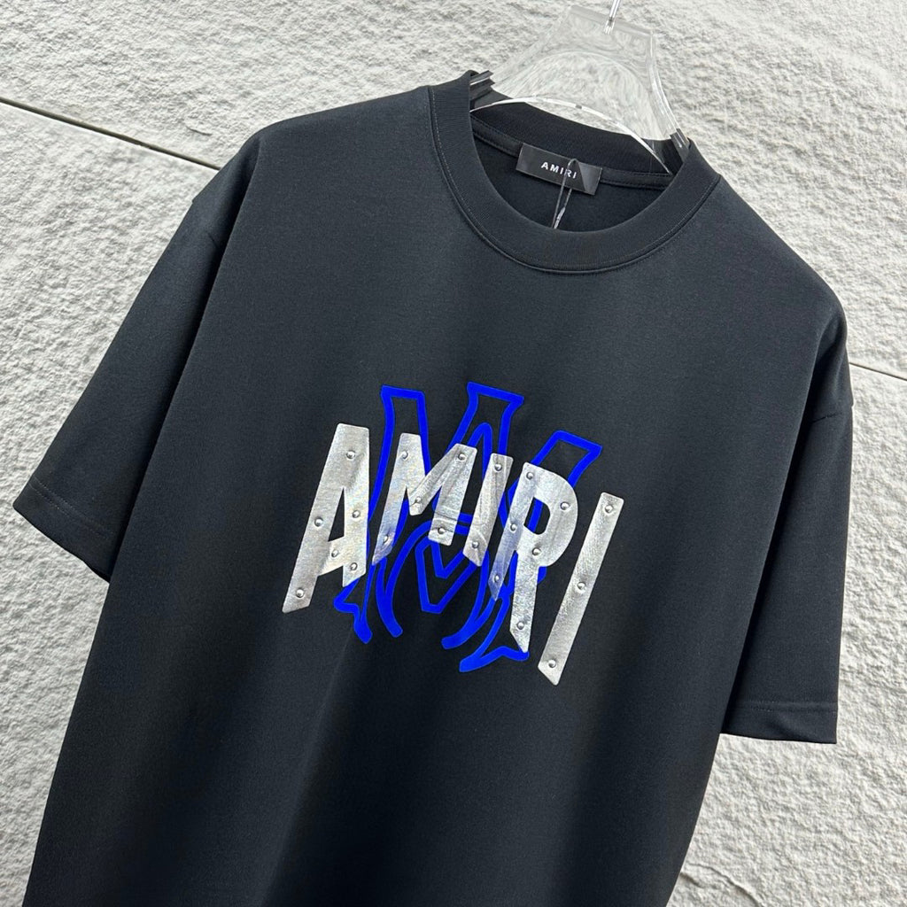 AMIRI Embellished Layered Logo Crew-Neck Short-Sleeve T-Shirt