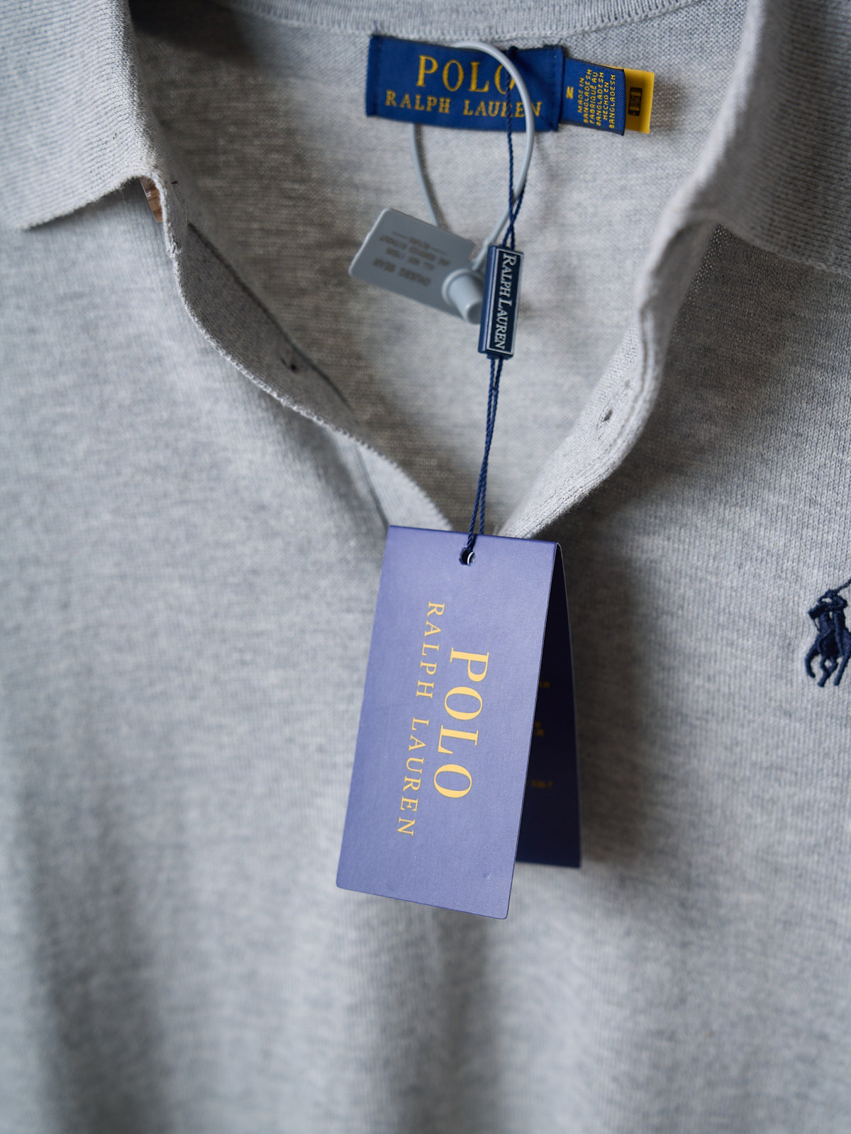 Polo Ralph Lauren Men's Long‑Sleeve Knit Polo Sweater with Small Pony Embroidery