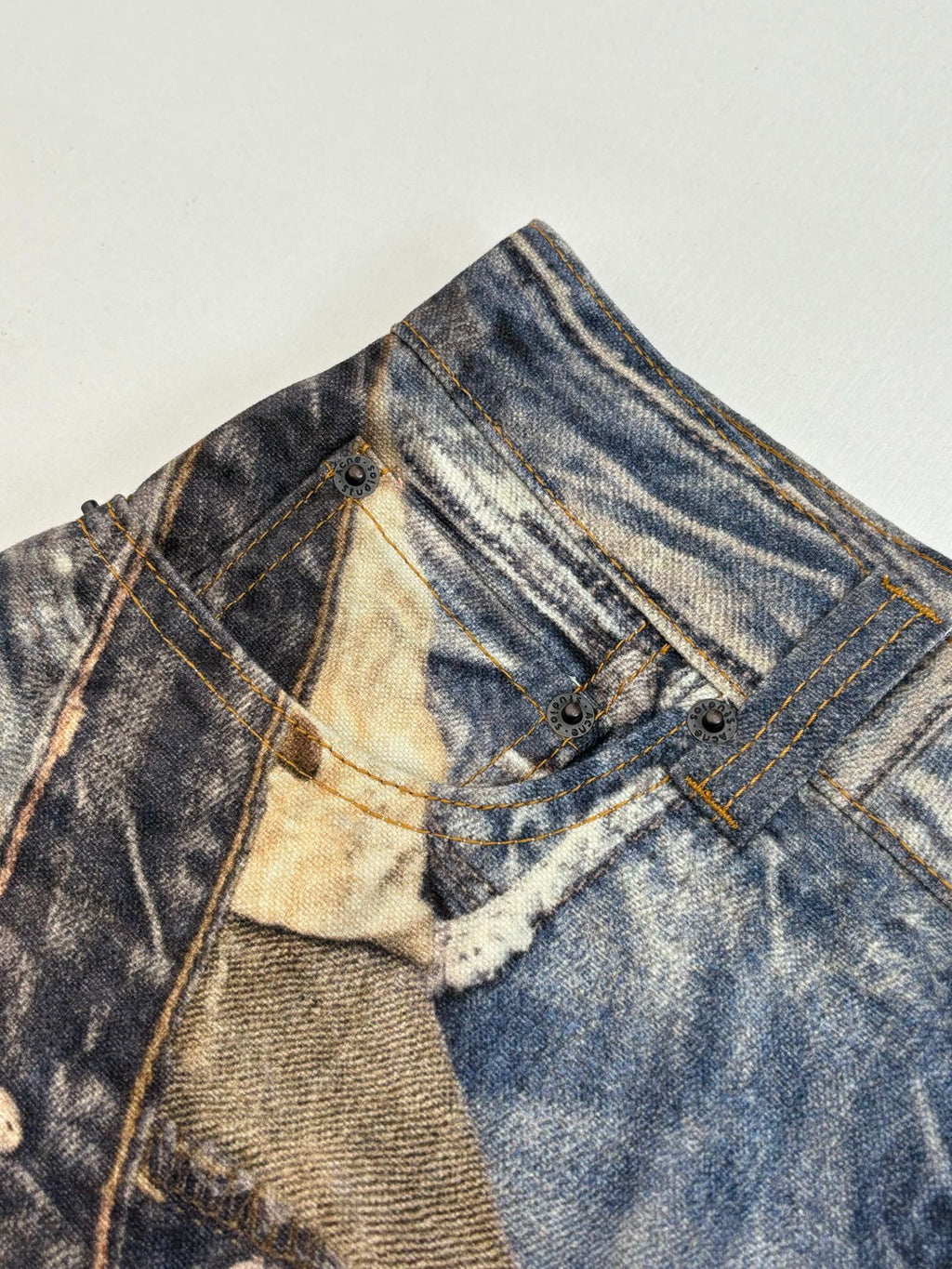 Acne Studios Graffiti‑Print Distressed Wide‑Leg Jeans