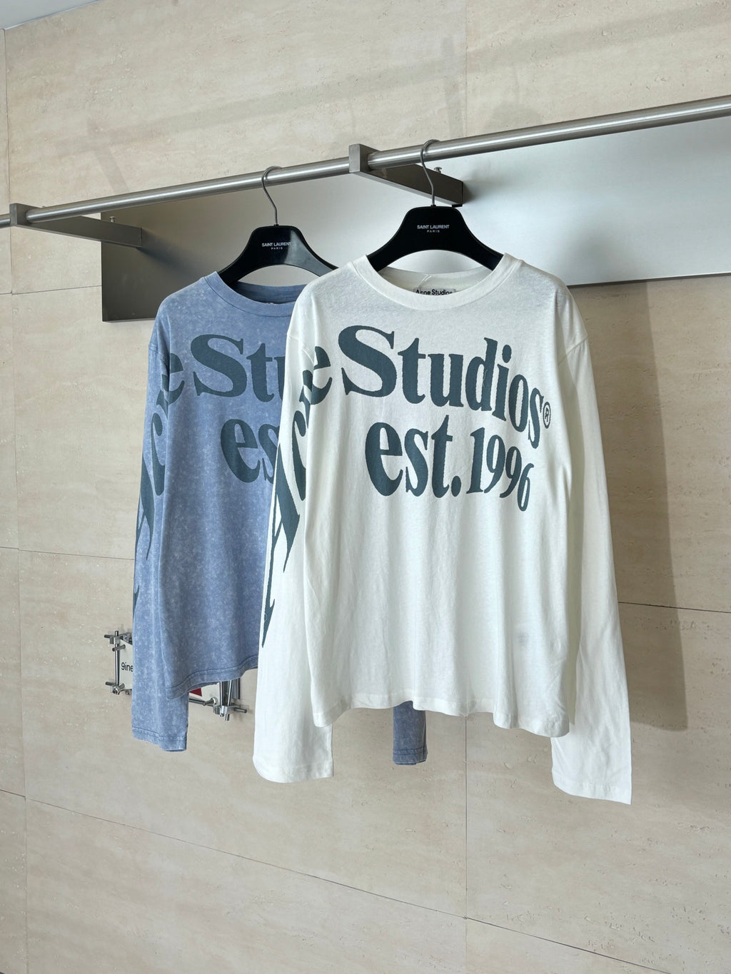 Acne Studios Est.1996 Graphic Oversized Long‑Sleeve T‑Shirt