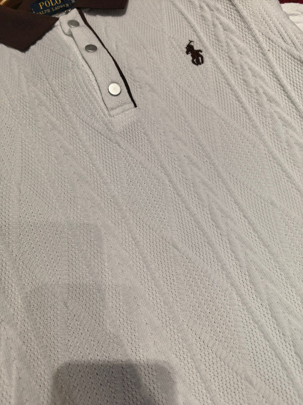 Ralph Lauren Men's Textured Knit Short‑Sleeve Polo Shirt