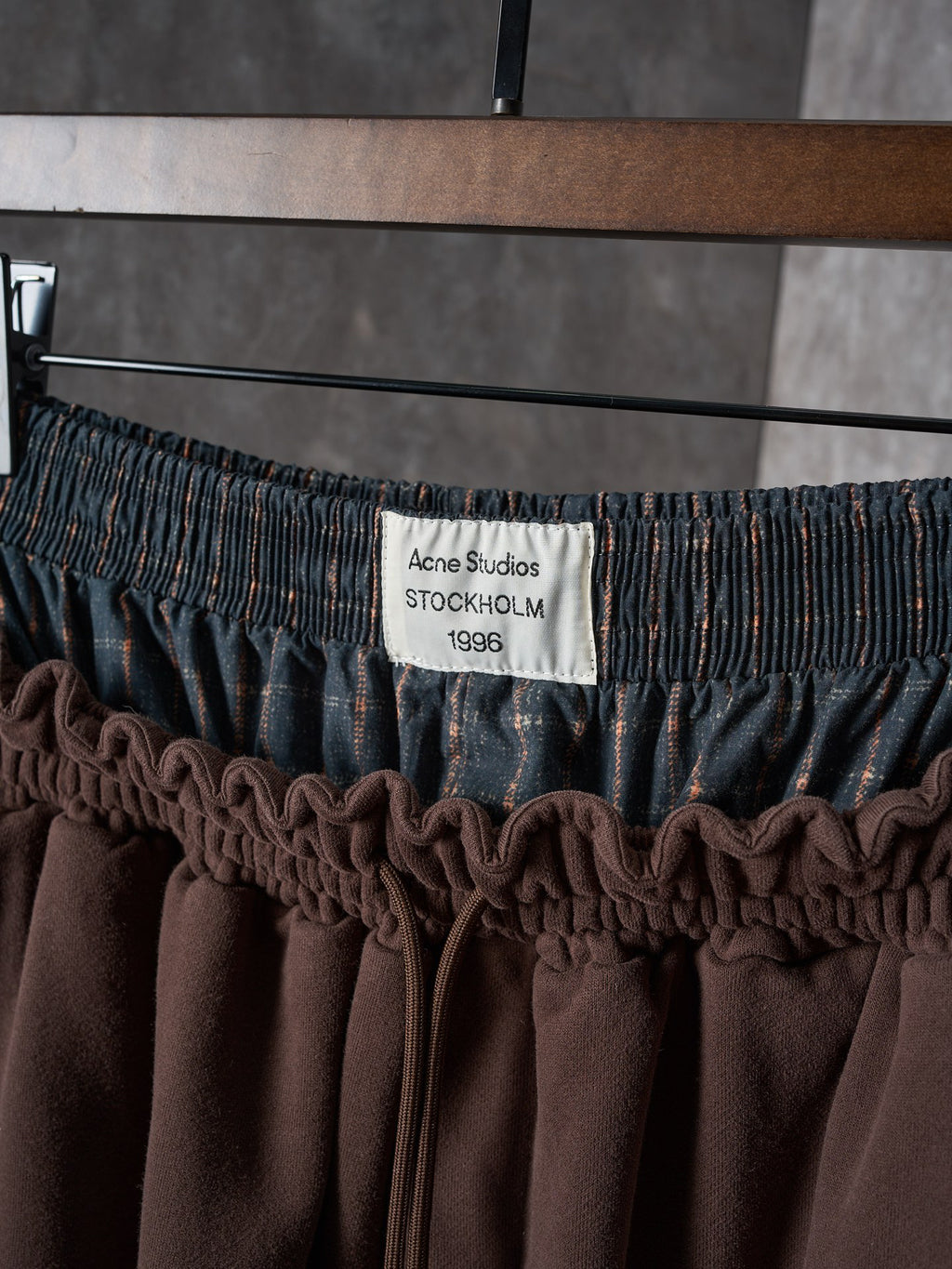 Acne Studios Double‑Waistband Wide‑Leg Sweatpants