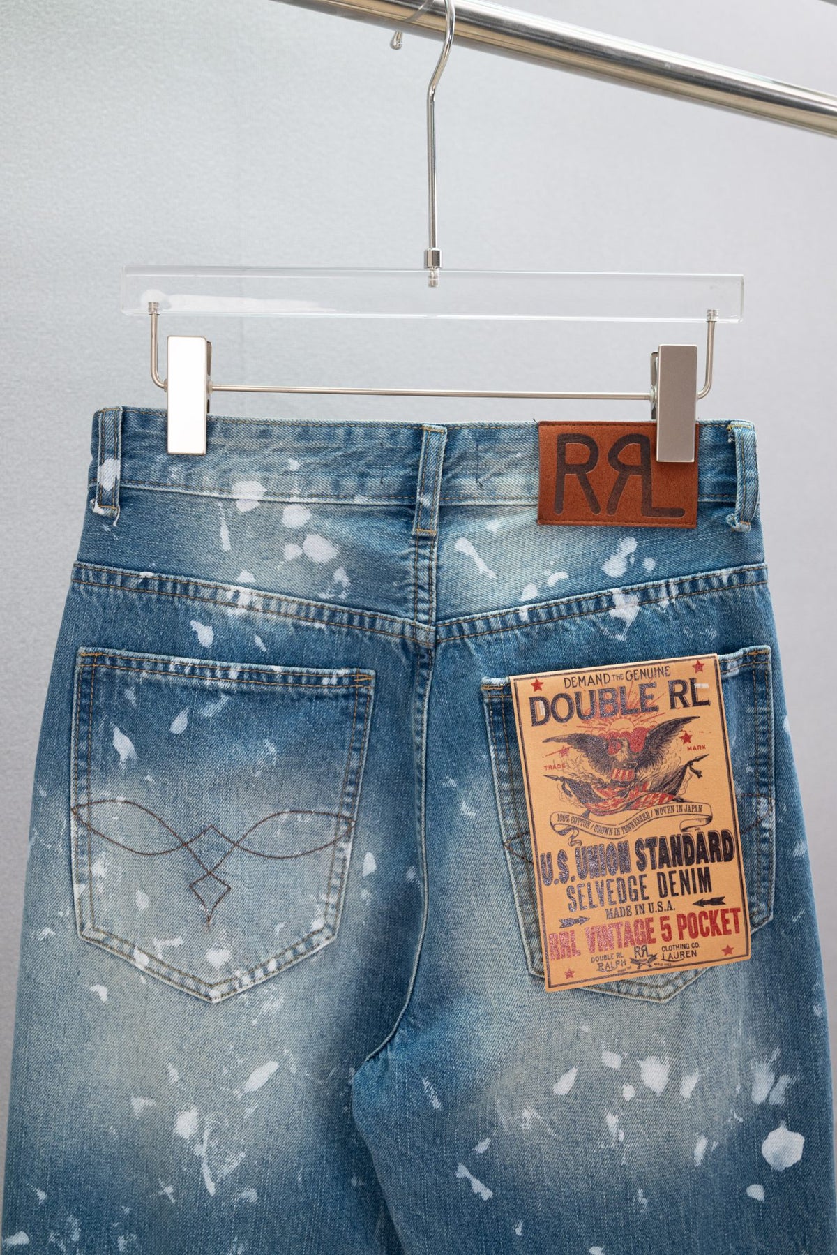 Ralph Lauren Men's Paint‑Splatter Straight‑Leg Denim Jeans