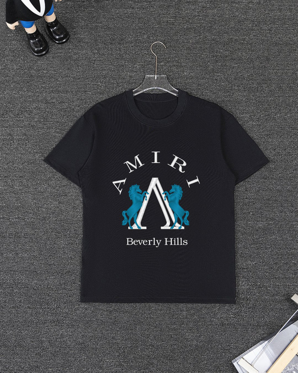Amiri Beverly Hills Graphic Short‑Sleeve T‑Shirt & Drawstring Shorts Two‑Piece Set