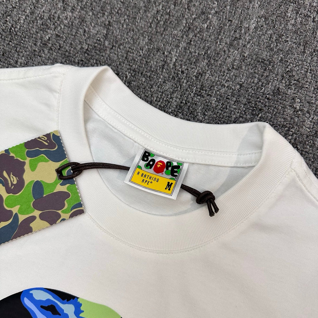BAPE Liquid Marble Multicolor Ape Head BY BATHING APE Oversized Unisex T-Shirt
