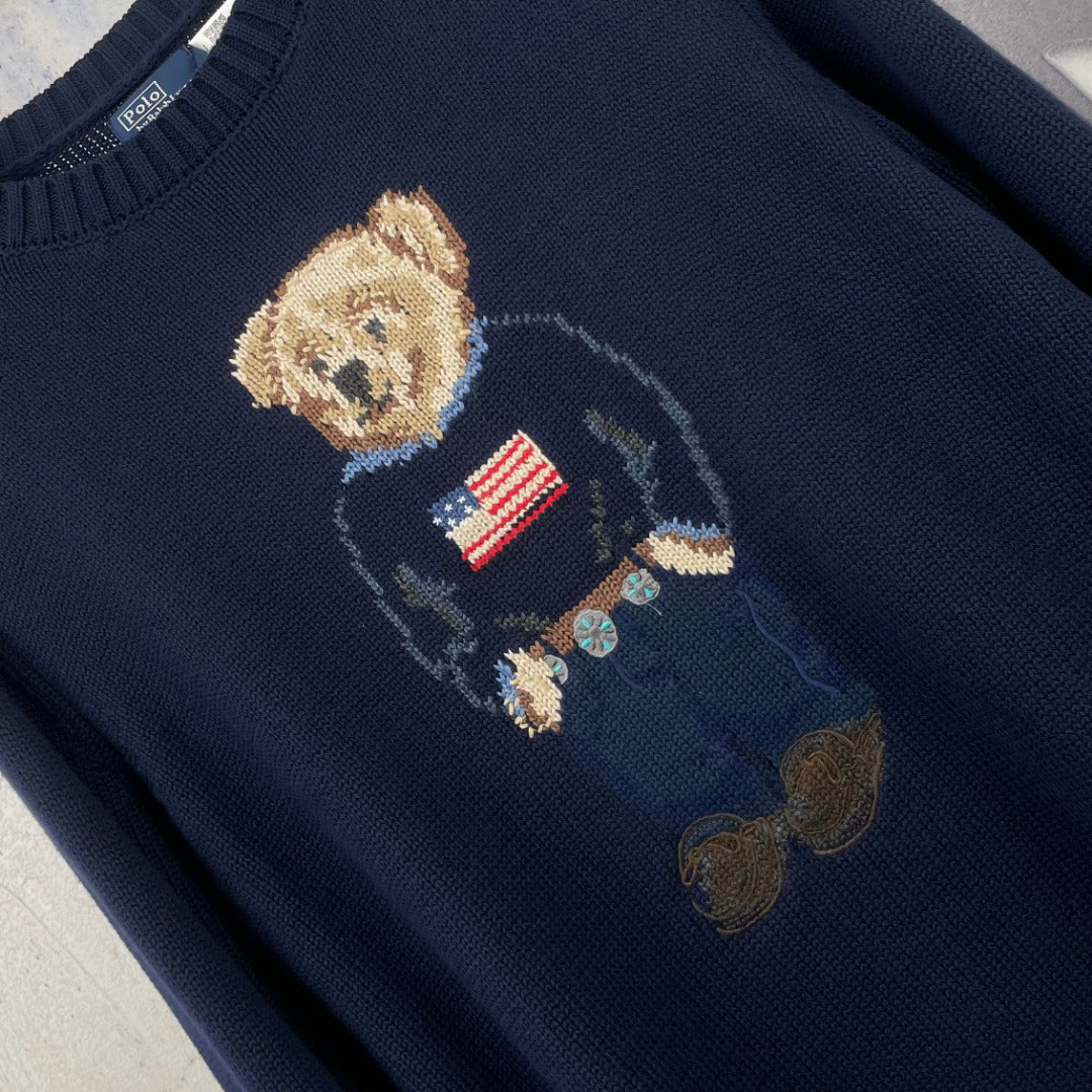 Ralph Lauren Men's Polo Bear Crew‑Neck Knit Sweater