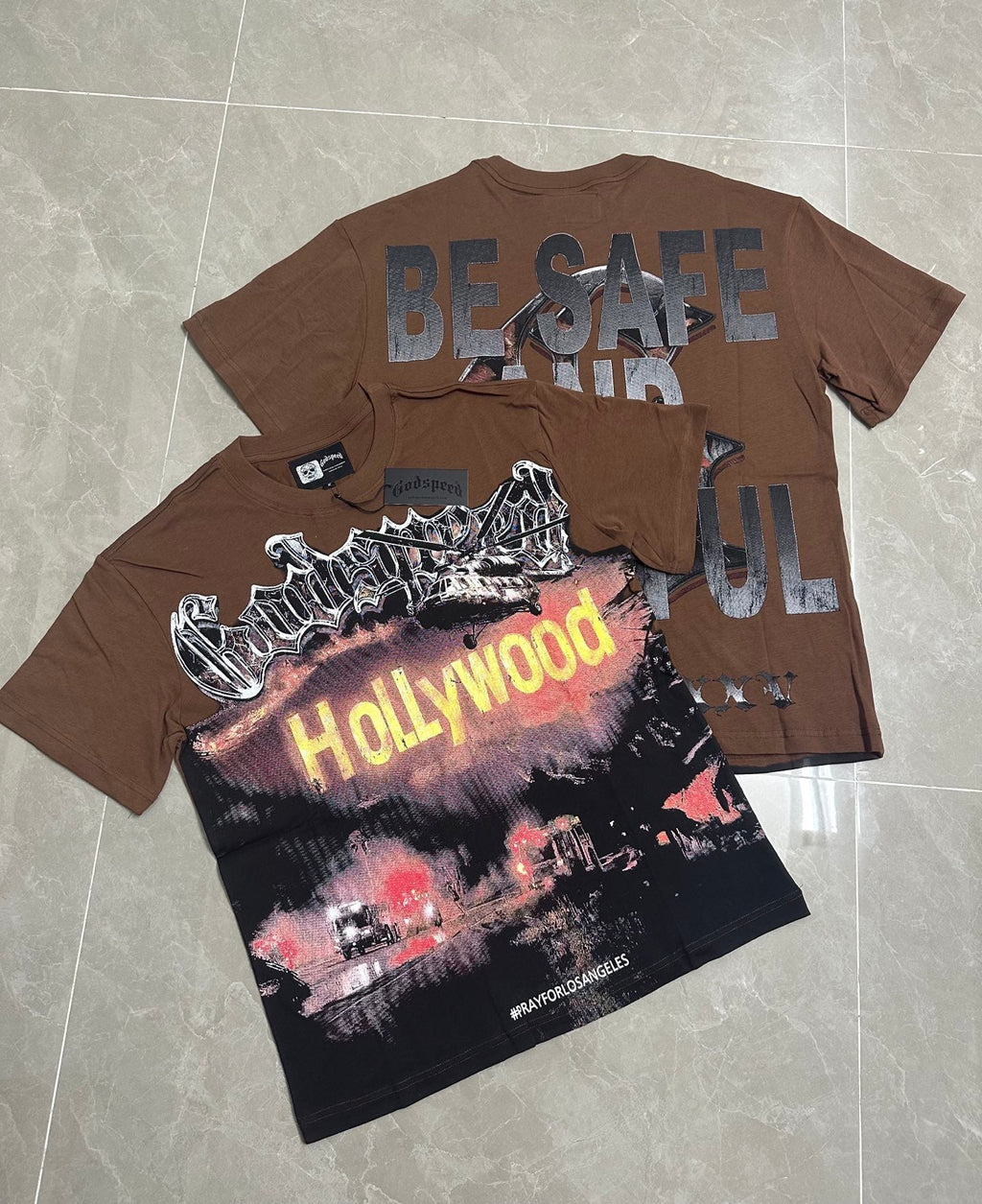 Godspeed Hollywood LA Chaos Short Sleeve Tee (Chocolate Brown)