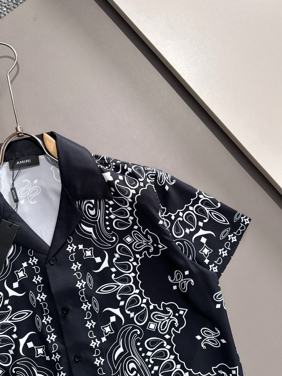 AMIRI Bandana Print Camp Collar Short‑Sleeve Shirt and Shorts Set