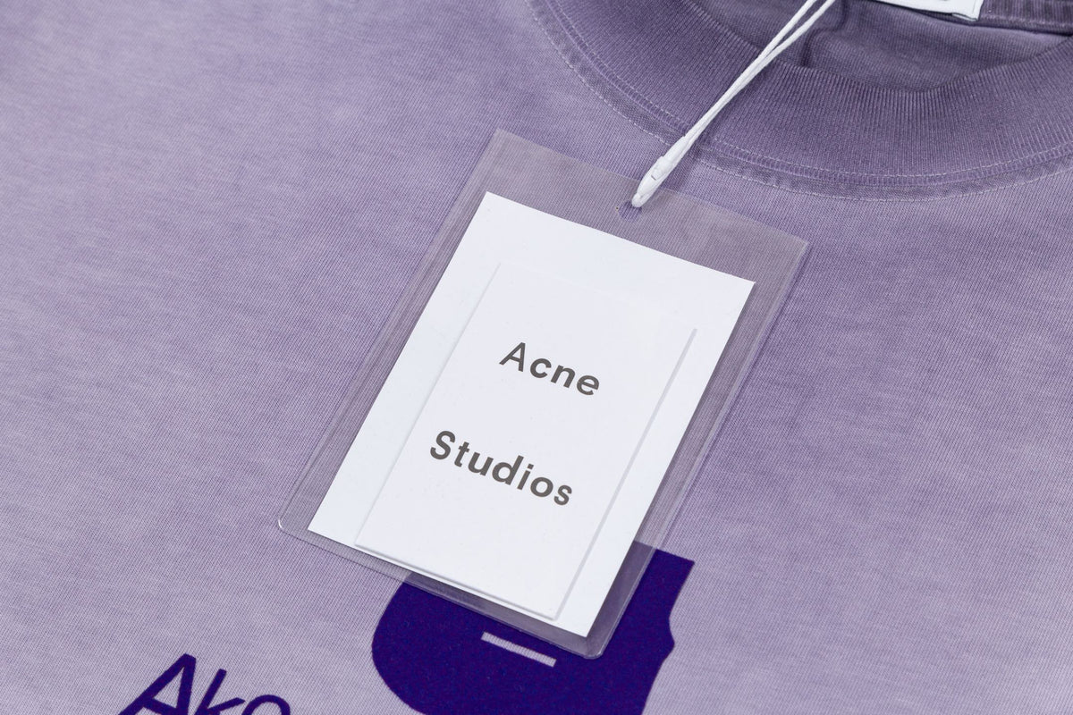 Acne Studios Short‑Sleeve Washed Face Graphic T‑Shirt