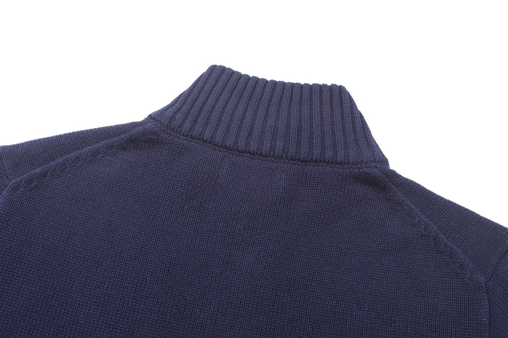 Polo Ralph Lauren Men’s Quarter‑Zip Knit Sweater With Red Pony Embroidery
