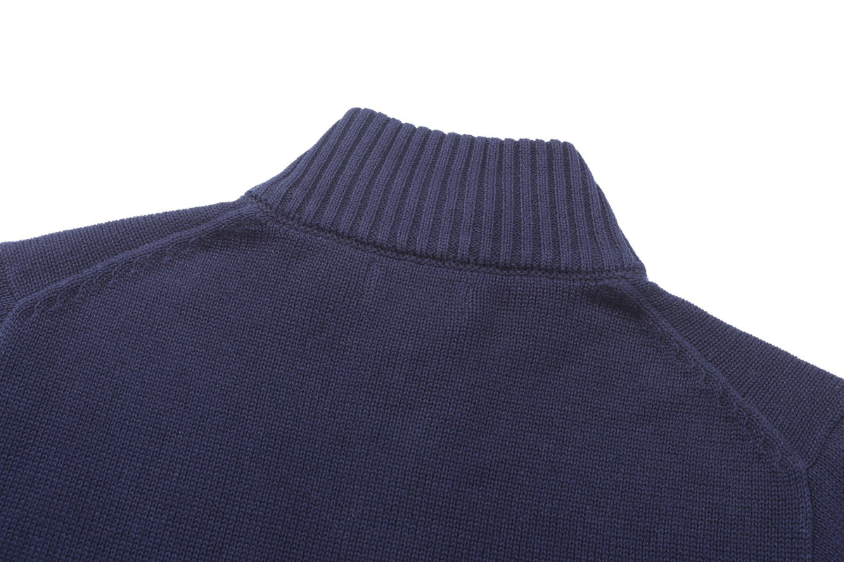 Polo Ralph Lauren Men’s Quarter‑Zip Knit Sweater With Red Pony Embroidery