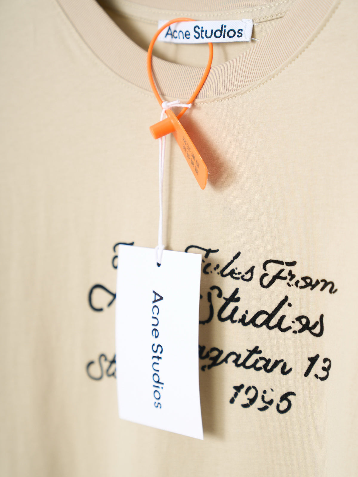 Acne Studios Stockholm 1996 Script Letter Oversized Short‑Sleeve T‑Shirt
