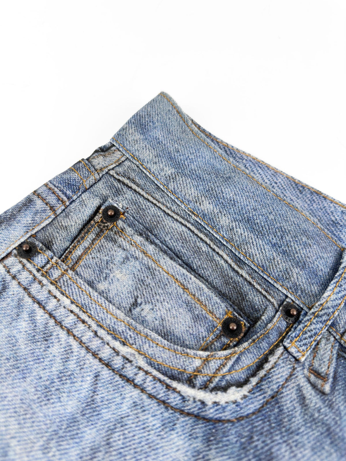 Acne Studios Patchwork Distressed Wide‑Leg Jeans